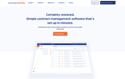 ContractWorks homepage screenshot
