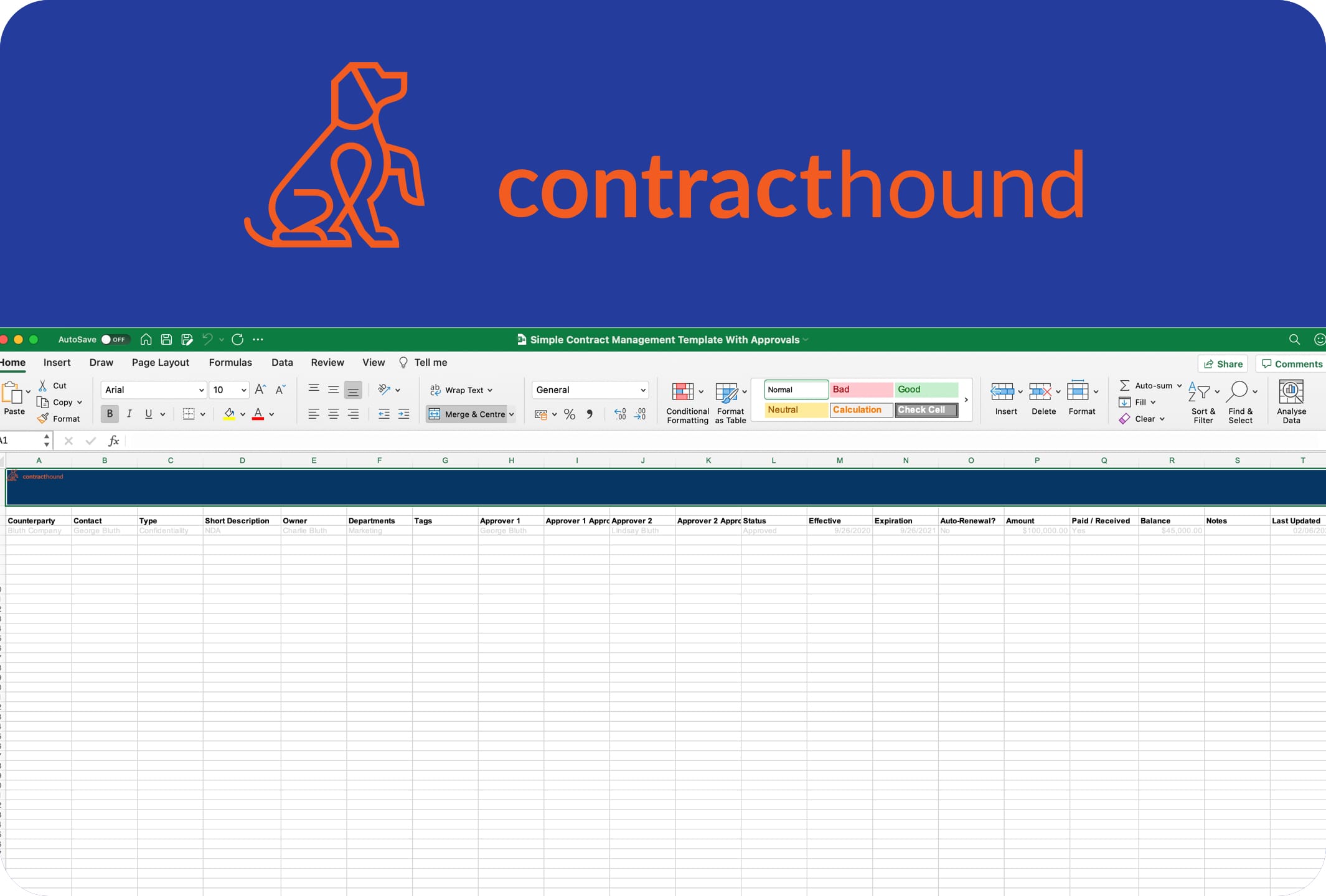 Guide to Excel contract management hero